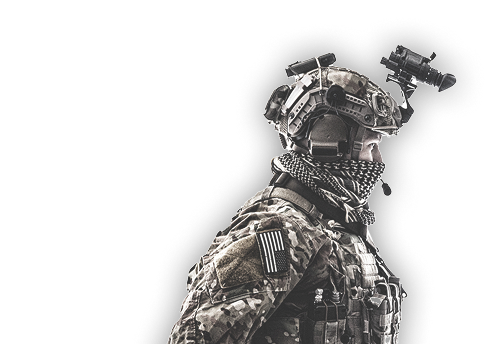 Tactical soldier in military gear